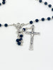 Black Pearl  First Communion Chalice Rosary 5mm - Unique Catholic Gifts
