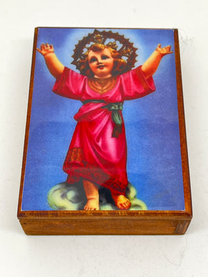 Divine Child Jesus Wood Rosary Box with Wood Rosary - Unique Catholic Gifts