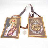 Extra Large Our Lady of Mount Carmel Brown Scapular 5 1/2 x 4" - Unique Catholic Gifts