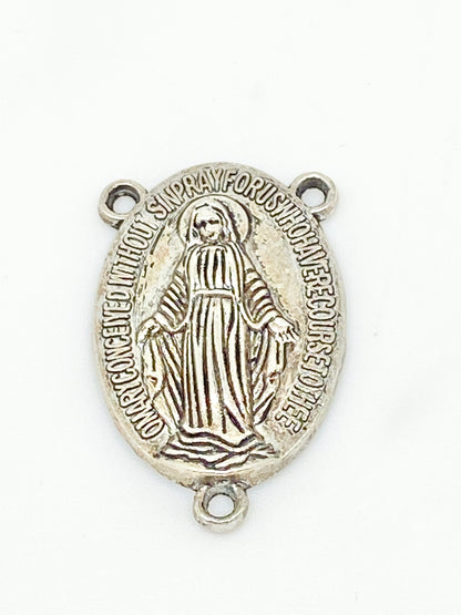 Silver Miraculous Medal Centerpiece - Unique Catholic Gifts