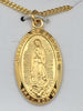 Gold over Silver Sterling Our Lady of Guadalupe (1") with 18 Chain - Unique Catholic Gifts