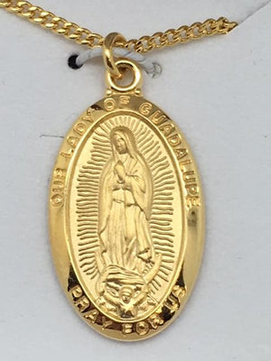 Gold over Silver Sterling Our Lady of Guadalupe (1