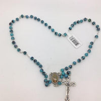 Multicolored and Teal Our Lady of Guadalupe Rosary (7MM) - Unique Catholic Gifts
