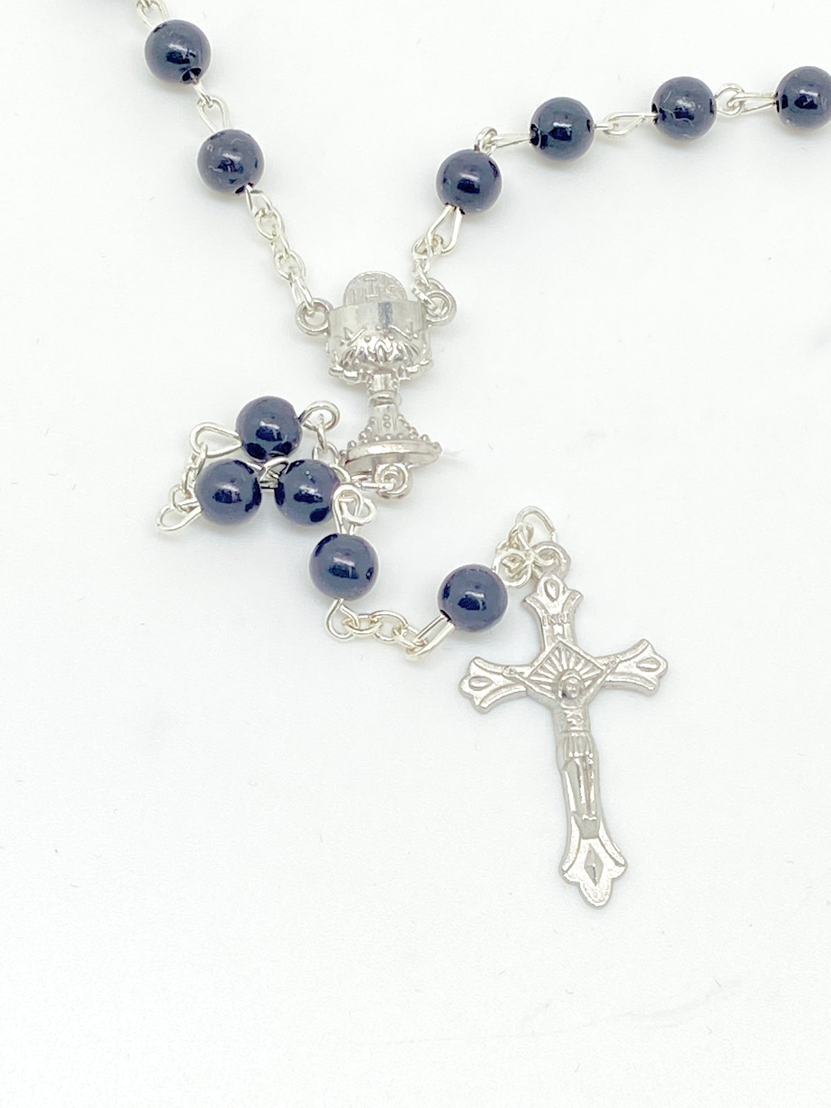 Black First Communion Rosary - Unique Catholic Gifts