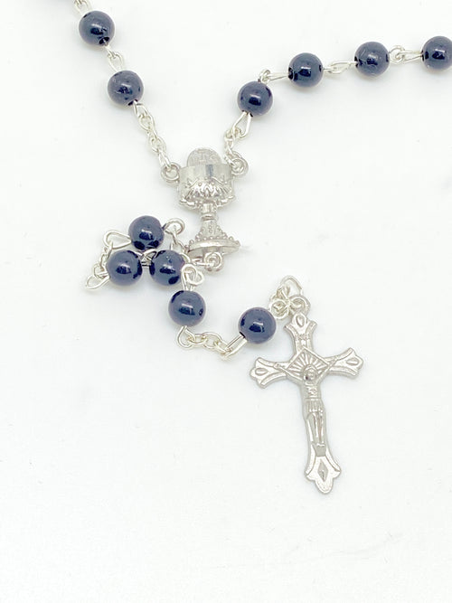 Black First Communion Rosary - Unique Catholic Gifts