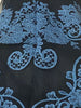 Dark Blue Brilliant Lace Mantilla Chapel Spanish Veil 51" - Unique Catholic Gifts