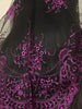 Purple and Black Lace Mantilla Chapel Spanish Veil 51" - Unique Catholic Gifts