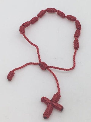 Red One Decade Corded Bracelet - Unique Catholic Gifts