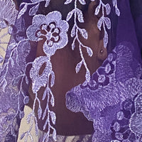 Purple Lace Mantilla Chapel Spanish Veil 51" - Unique Catholic Gifts