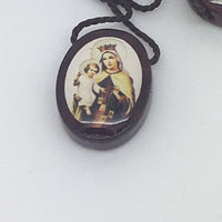 Oval Wood Scapular Long - Unique Catholic Gifts
