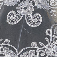 White Brilliant Lace Mantilla Chapel Spanish Veil 51" - Unique Catholic Gifts