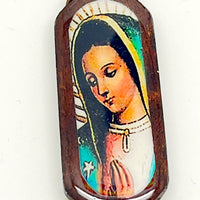 Our Lady of Guadalupe Brown Wood Bead Rosary - Unique Catholic Gifts