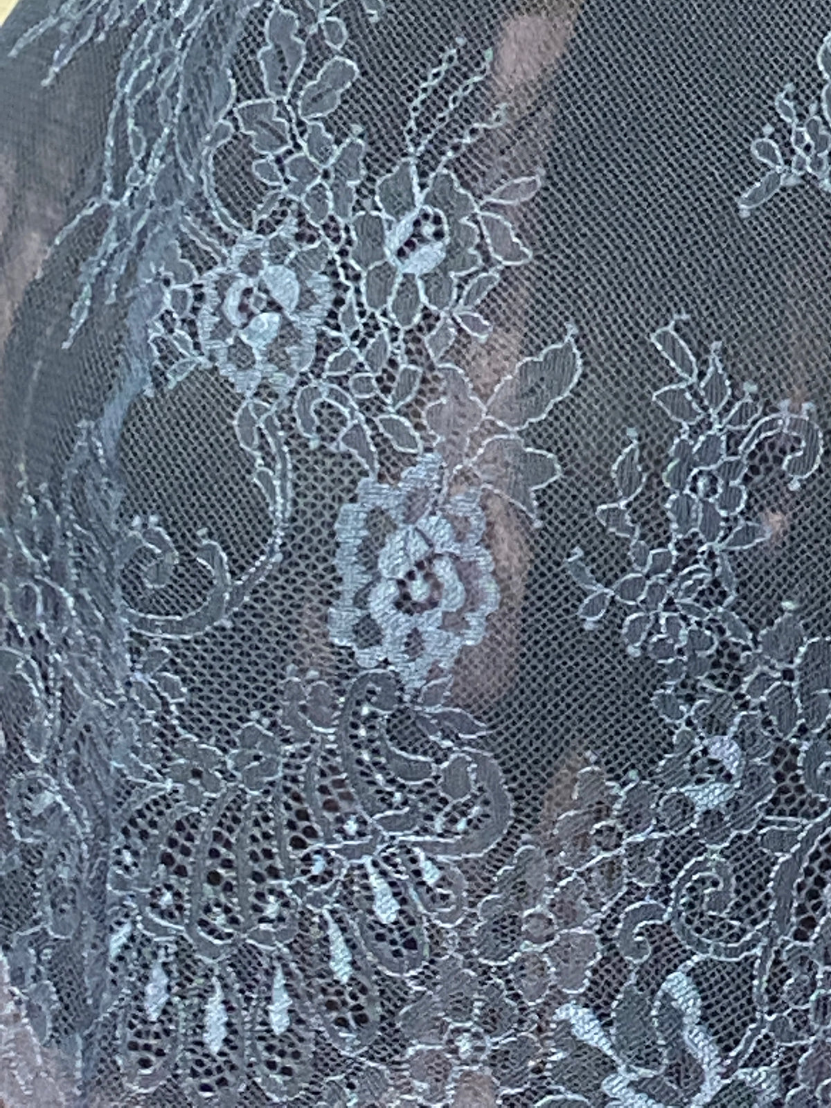 Arabic Blue Lace Infinity Francisca Chapel Spanish Veil 31" x 36" - Unique Catholic Gifts
