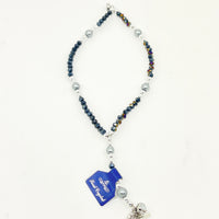 Black and Hematite Double Strand Full Rosary Bracelet - Unique Catholic Gifts