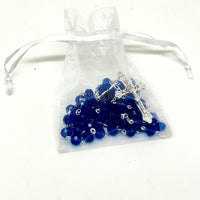 Sapphire Glass Bead Rosary  6mm - Unique Catholic Gifts