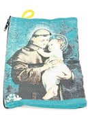 Saint Anthony Woven Tapestry Rosary Pouch 5 1/2" - Unique Catholic Gifts