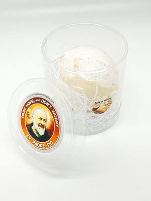 St. Padre Pio Bath Bomb ( Milk and Honey ) - Unique Catholic Gifts