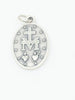 Miraculous Medal Double Silver Tone With Blue Enamel 1" - Unique Catholic Gifts