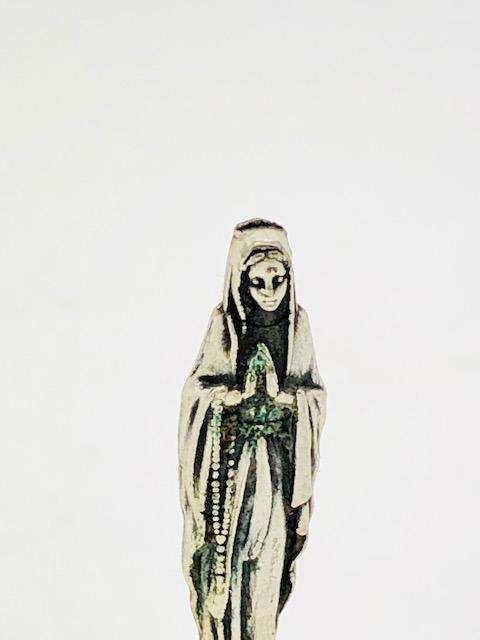 Our Lady of Rosary Car Statue (2") - Unique Catholic Gifts