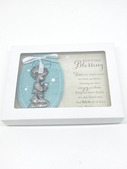 Boy Bedside Medal Ornament 4" - Unique Catholic Gifts
