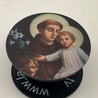 St. Anthony Holy Sockets Pop Socket Cell Phone Accessory - Unique Catholic Gifts