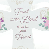 "Trust in the Lord" Inspirational Standing Cross 4 3/4" - Unique Catholic Gifts