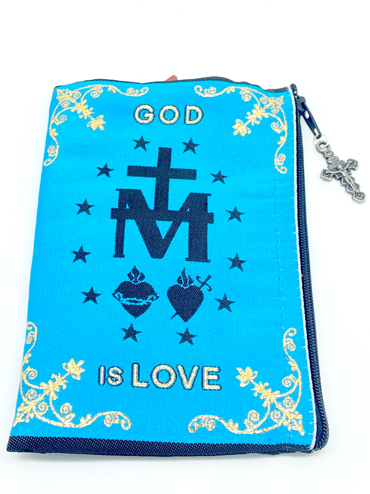 Our Lady of Grace Woven Tapestry Rosary Pouch - Unique Catholic Gifts