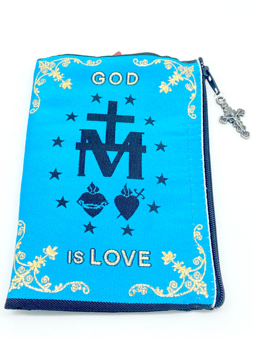 Our Lady of Grace Woven Tapestry Rosary Pouch - Unique Catholic Gifts