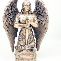 Saint Michael the Archangel Prayer Statue 9" - Unique Catholic Gifts