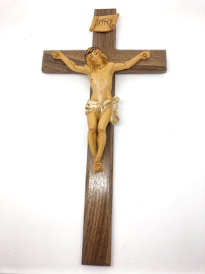 Walnut Wall Italian Style Crucifix (13