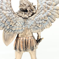 Bronze Archangel Saint Michael with Sword and Shield Statue 11" - Unique Catholic Gifts