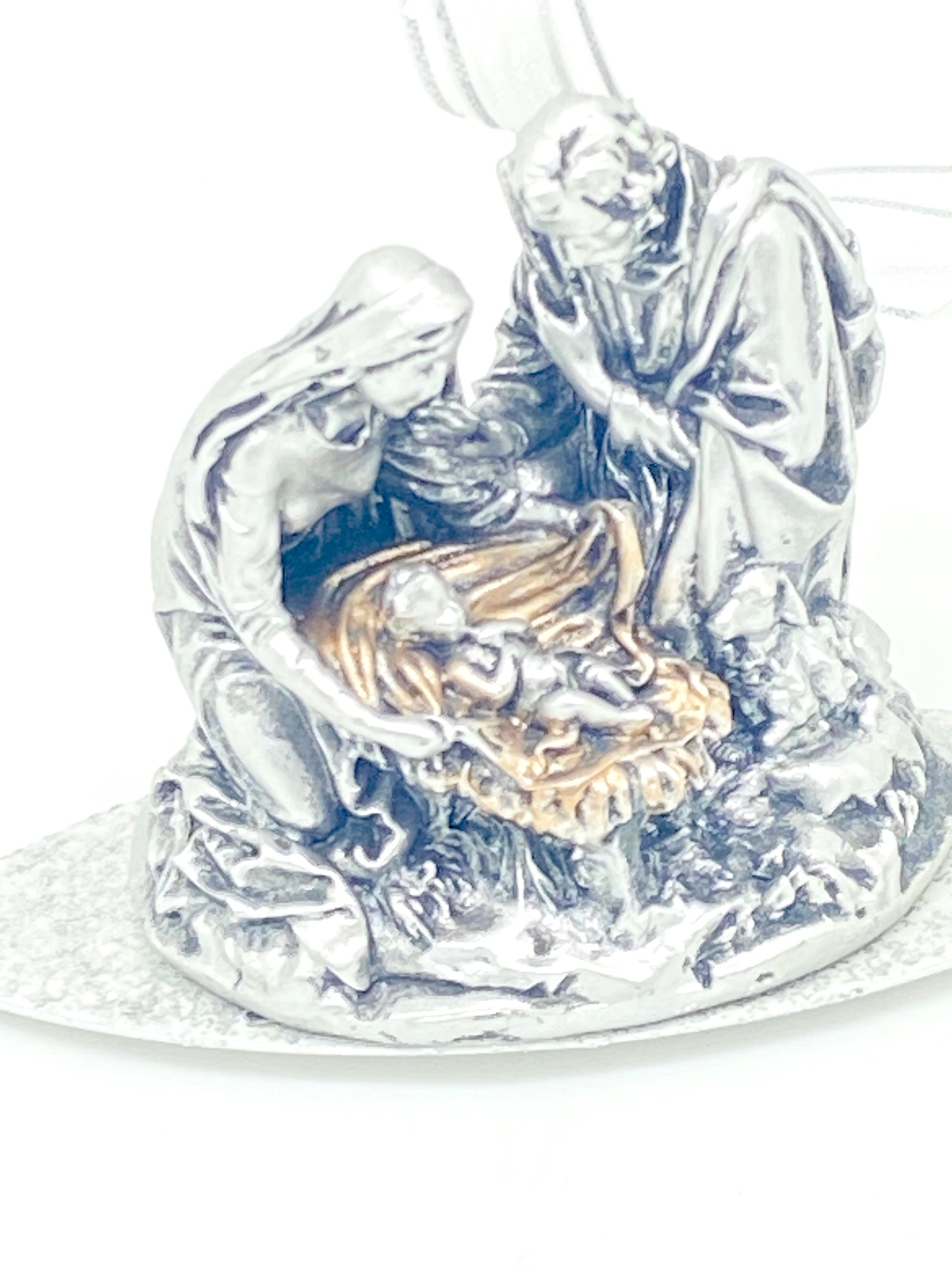 Holy Family Bronze and Silver Arch Ornament - Unique Catholic Gifts