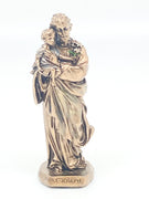 St. Joseph Mini Bronze Statue (3 3/8") - Unique Catholic Gifts