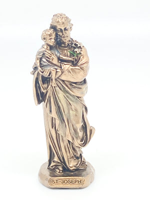 St. Joseph Mini Bronze Statue (3 3/8