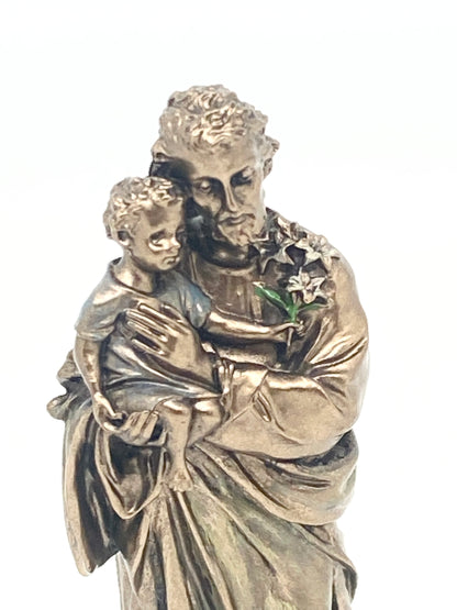 St. Joseph Mini Bronze Statue (3 3/8") - Unique Catholic Gifts