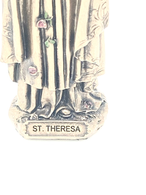 St. Therese Mini Bronze Statue (3 3/8") - Unique Catholic Gifts