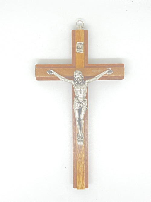 Mahogany/Olive Wood Crucifix 8" - Unique Catholic Gifts