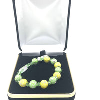 Green Flower Acrylic Children’s Rosary Bracelet (8mm) - Unique Catholic Gifts