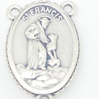 Saint Anthony and St. Francis Medal Centerpiece - Unique Catholic Gifts