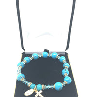 Genuine Turquoise Rosary Bracelet (8 mm) - Unique Catholic Gifts