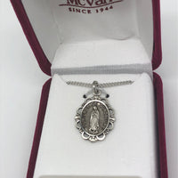 Sterling Silver Our Lady of Guadalupe Medal (1/2") - Unique Catholic Gifts