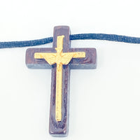 Holy Spirit Cross Necklace 15 1/2" (Slip knot) - Unique Catholic Gifts