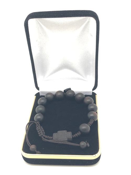 Adjustable Jujube Wood Rosary Bracelet (8 mm) - Unique Catholic Gifts