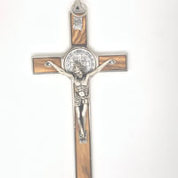 Saint Benedict Wall Crucifix (8") - Unique Catholic Gifts