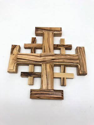 Olive Wood Jerusalem Cross 5