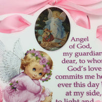 Baby Girl Crib Medallion (Pink) - Unique Catholic Gifts