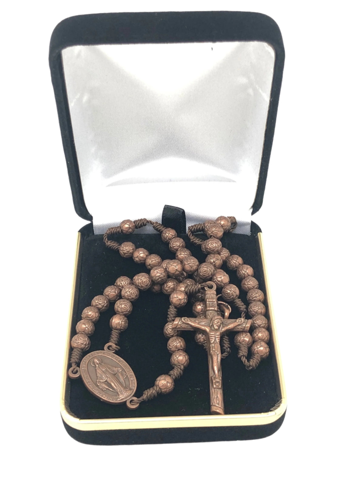 6MM Copper Bead Antique Style Rosary - Unique Catholic Gifts