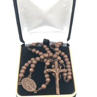 6MM Copper Bead Antique Style Rosary - Unique Catholic Gifts