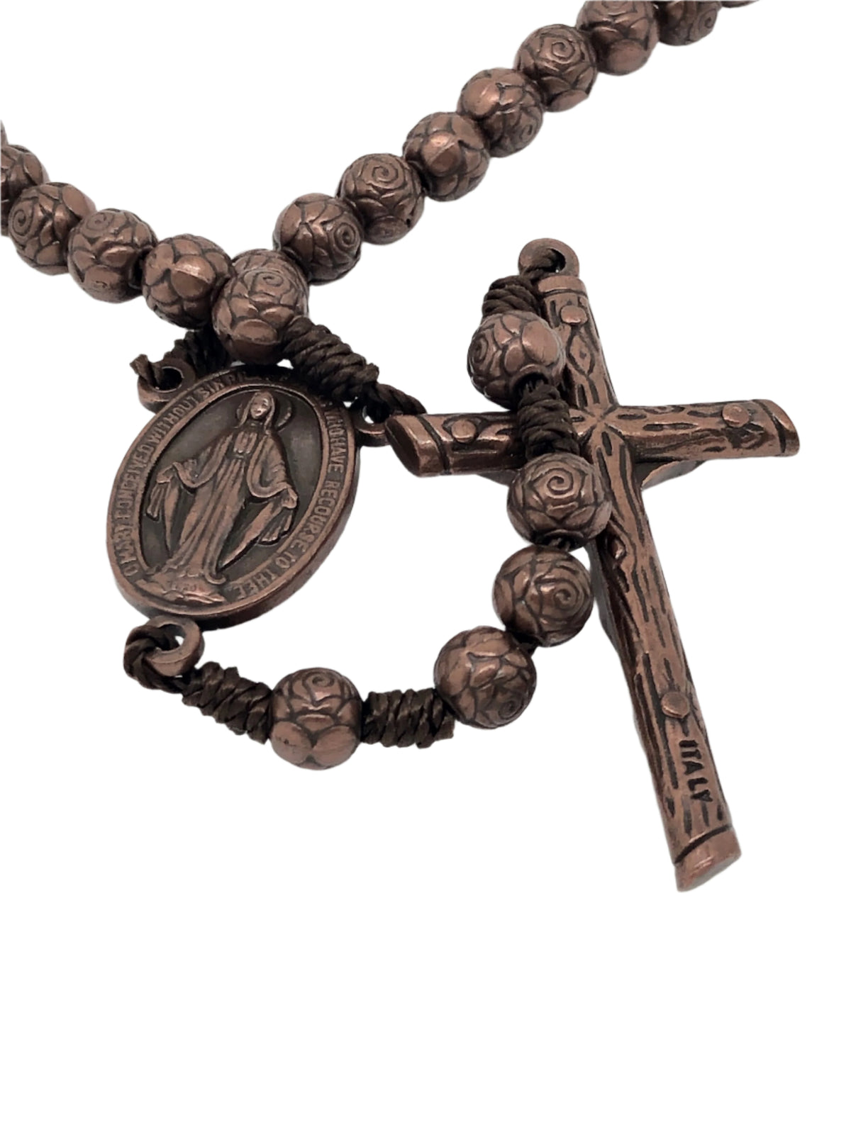 6MM Copper Bead Antique Style Rosary - Unique Catholic Gifts