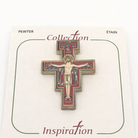 San Damiano Cross Pin (1") - Unique Catholic Gifts